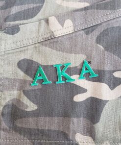 1'' Sorority Letters Iron On Patch - Green