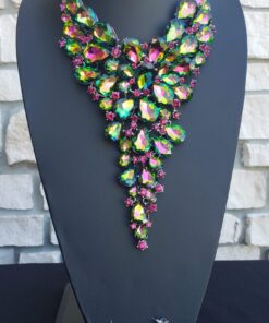 Tear Drop Evening Necklace Set