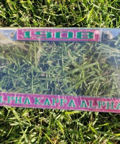 1908 License Plate Frame - Pink