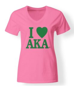 "I Love" Green On Pink T-Shirt