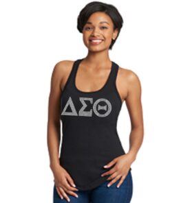 DST Pearl Greek Letter Tank Top
