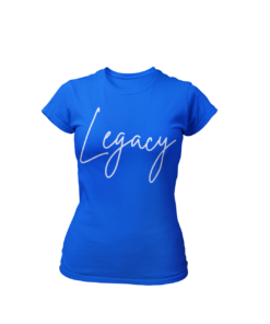 Zeta Legacy Tee - Royal and white