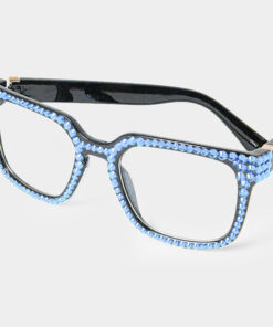 "Too Fly" Light Blue Square Glasses