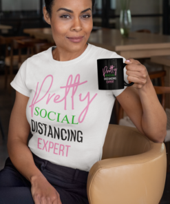 Pretty Social Distancing Mug - Light Pink