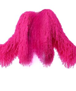 The Monica Fuzzy Jacket - Fuchsia