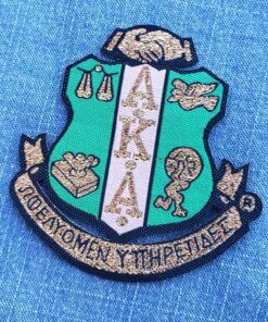 2" Metallic Woven Iron On Shield Patch