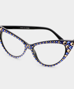 Royal Blue and Gold Bling Glasses