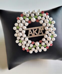 Pink & Green Cluster Lapel Pin