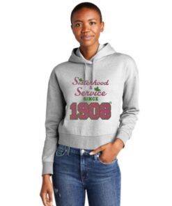 Sisterhood & Service Crop Sweatshirt - Heather Gray
