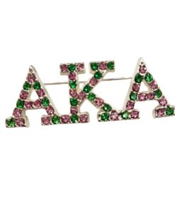 Pink & Green Crystal Pin