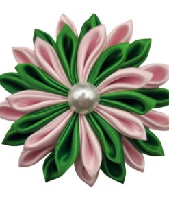Pink & Green Flower Pin