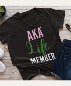 AKA Life Member Original T-Shirt: V Neck