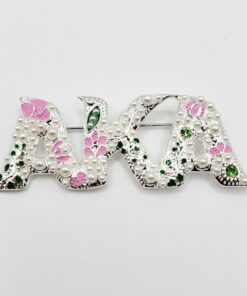 AKA Silver Floral Pin