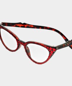 Diva Bling Cateye Readers -Red