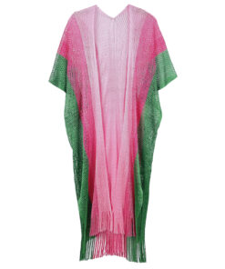 Pink & Green Fringe Cover Up