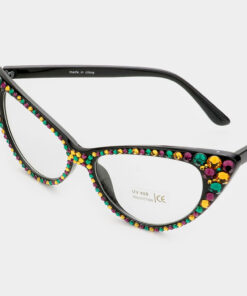 Cat Eye Glasses- Mardi Gras Mix