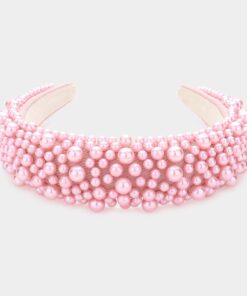 Pink Queen Pearl Headband