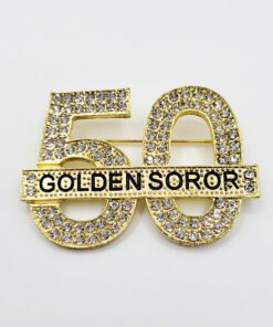 50 Golden Soror Pin - Rhinestone Edition